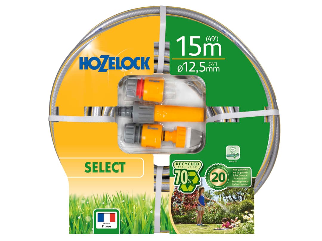 Hozelock Select Hose Starter Set 12.5mm 15m 100-100-581 100-100-581