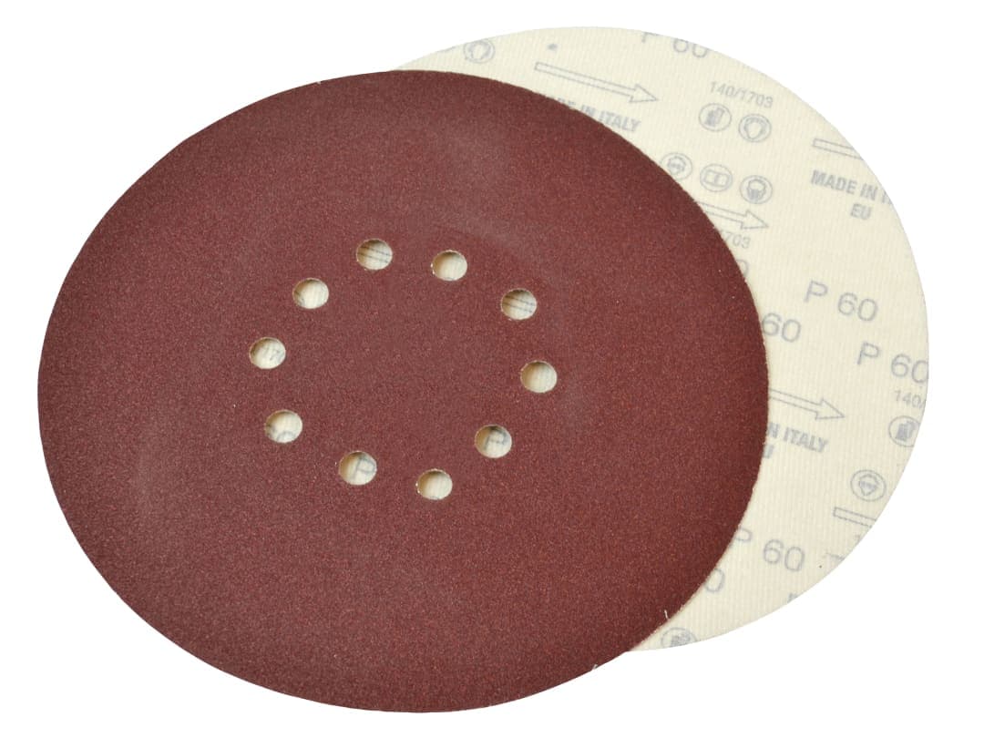 Faithfull Dry Wall Sanding Disc for Flex Machines 225mm Assorted (Pack 10) FAIADRYDISCF