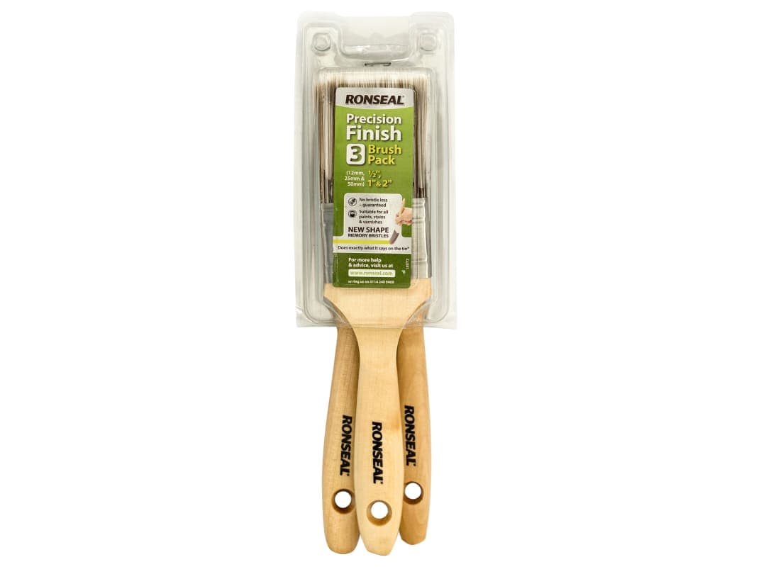 Ronseal Precision Finish Brush (Pack 3) 37074
