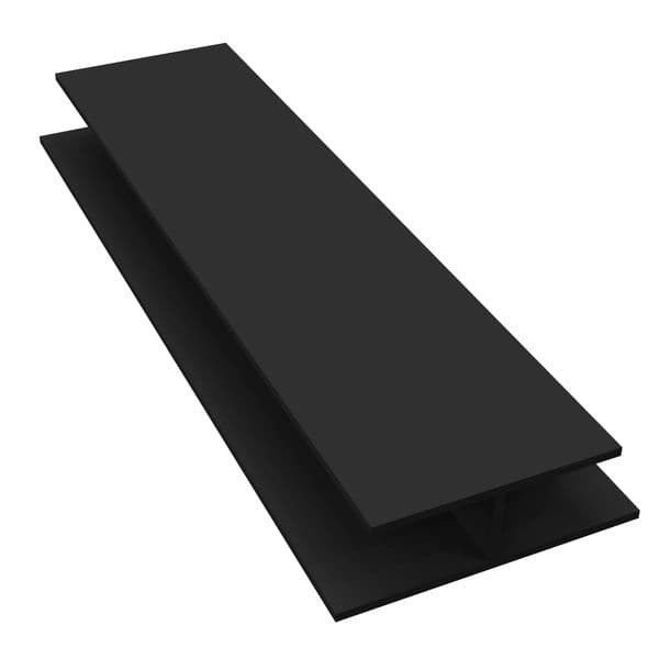 Black Smooth Soffit H Trim - 5mtr