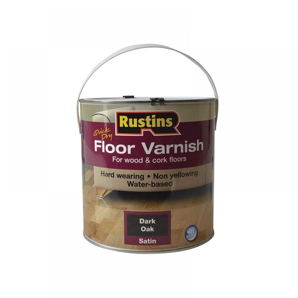 Rustins AFDO2500 Quick Dry Coloured Floor Varnish Dark Oak 2.5 Litre