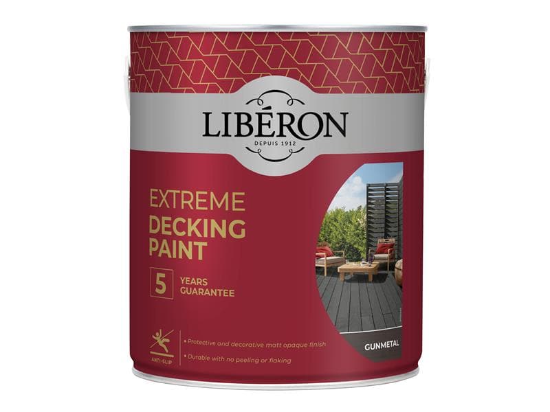 Liberon 126141 Extreme Decking Paint Gun Metal 2.5 Litre