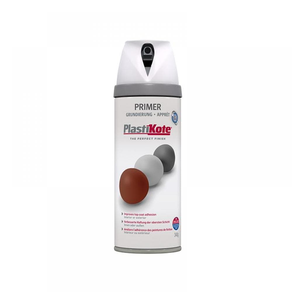Plastikote 025000 Twist & Spray Primer White 400Ml