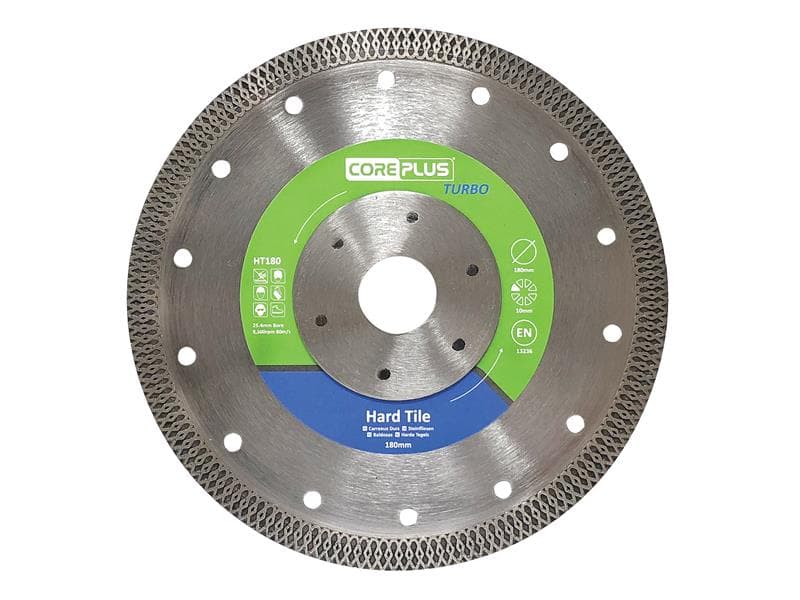Coreplus CORDBHT180 Ht180 Hard Tile Turbo Diamond Blade 180Mm