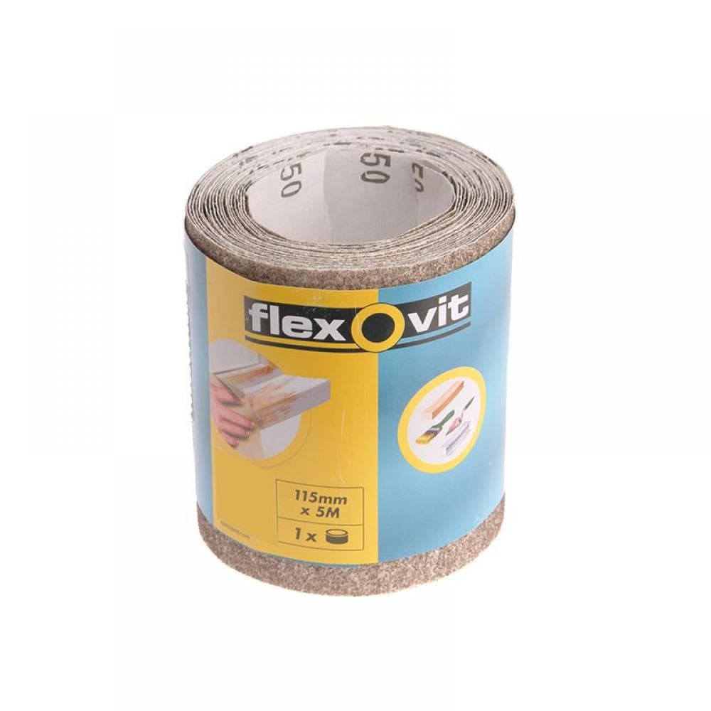 Flexovit 63642526411 General Purpose Sanding Roll 115Mm X 5M Coarse 80G