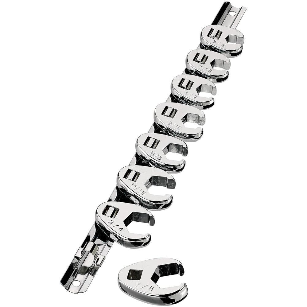 Clarke 1700595 Pro195 8 Piece Crows Foot Imperial Spanner Set
