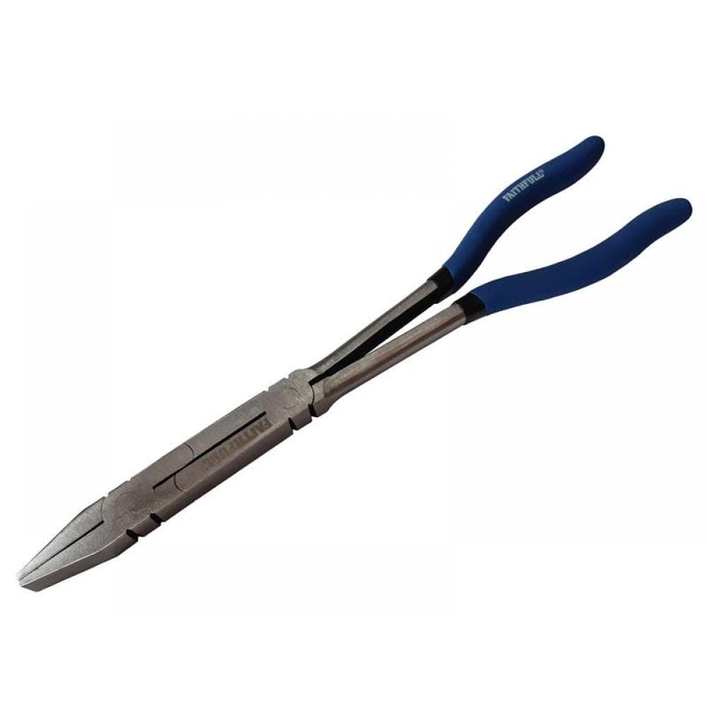 Faithfull CT04-003A Long Reach Flat Nose Pliers 300Mm (12In)