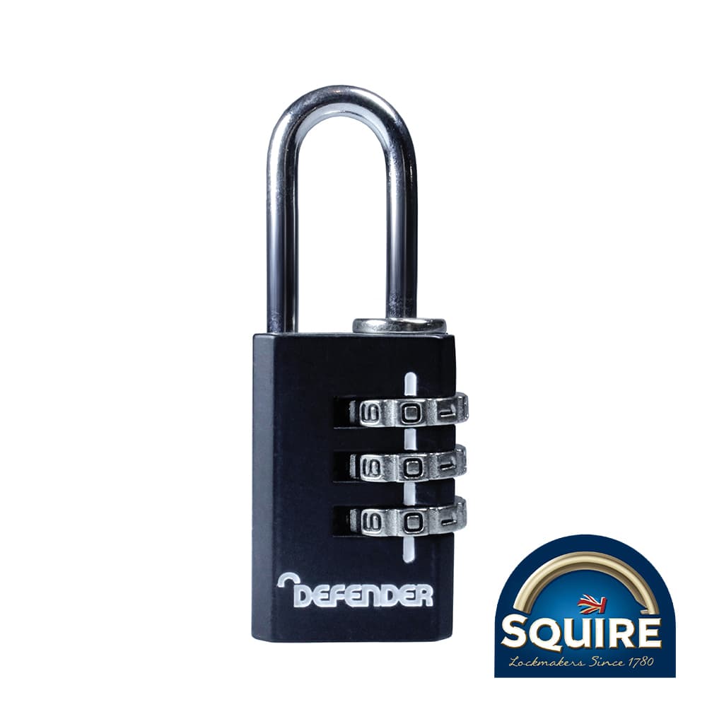 Squire Defender Combination Padlock - Dfcombi20 Blister Pack 1 SQR701801