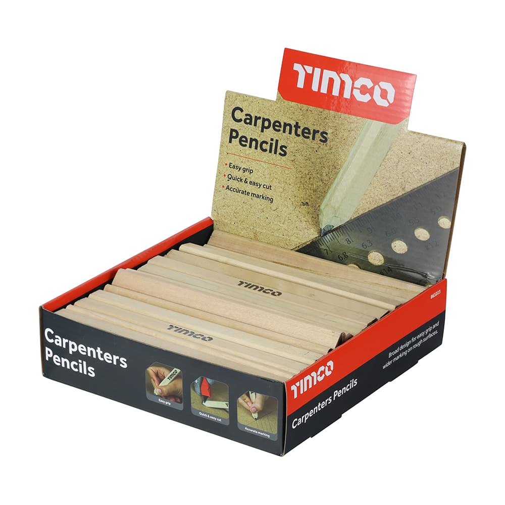 Timco Carpenters Pencils Display Box Box 72 863223