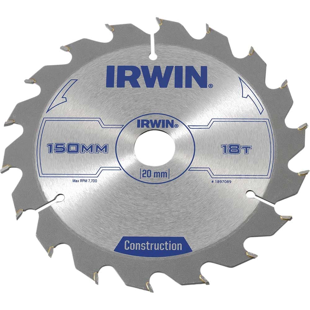 Irwin ATB Construction Circular Saw Blade 150mm 18T 20mm