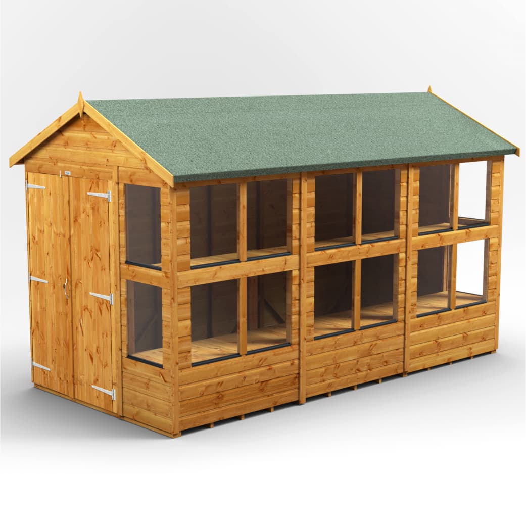 12 x 6 Power Apex Double Door Potting Shed