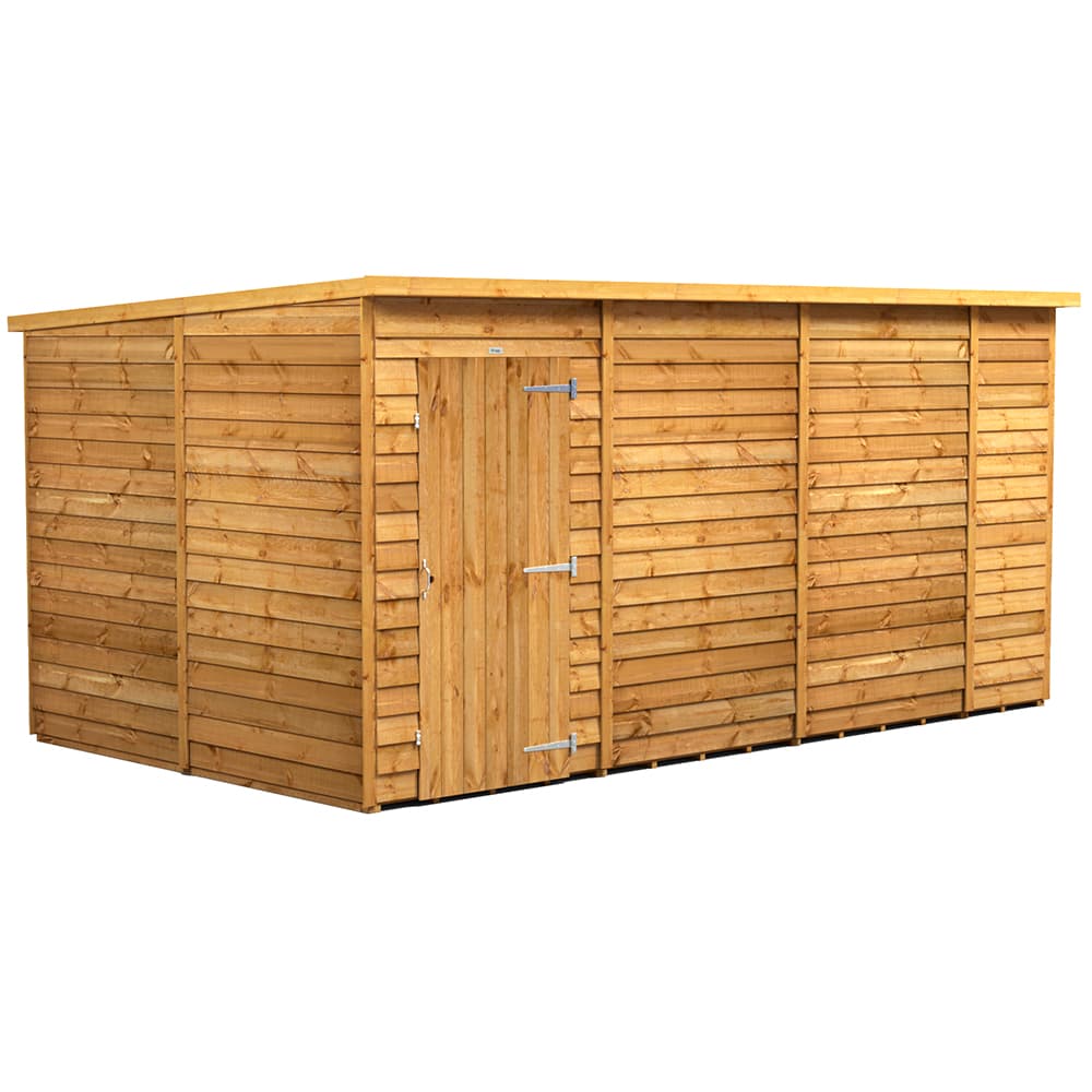 Powersheds 14 x 8 Power Overlap Pent Windowless Shed