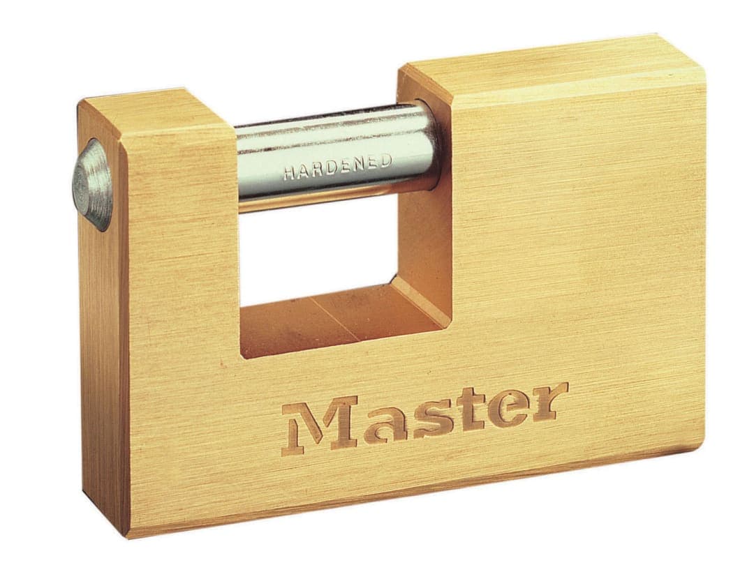 Master Lock Rectangular 63mm Solid Brass Body Shutter Padlock 606EURD