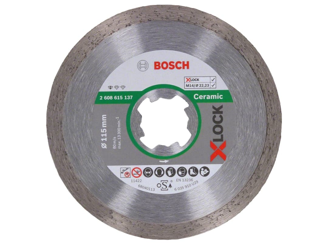 Bosch Powertool Accessories X-LOCK Standard for Ceramic Diamond Cutting Disc 115 x 22.23mm 2608615137