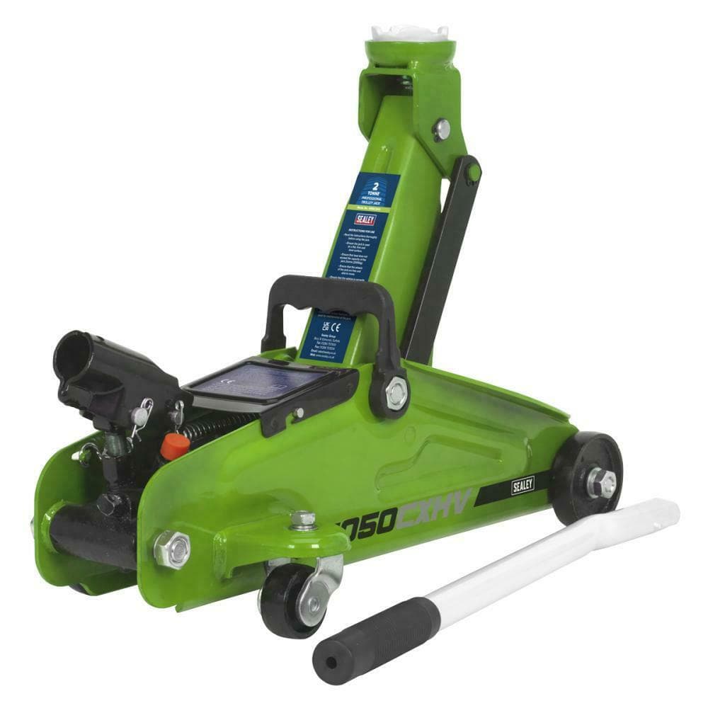 Sealey 1050CXHV Trolley Jack 2 Tonne Short Chassis - Hi-Vis