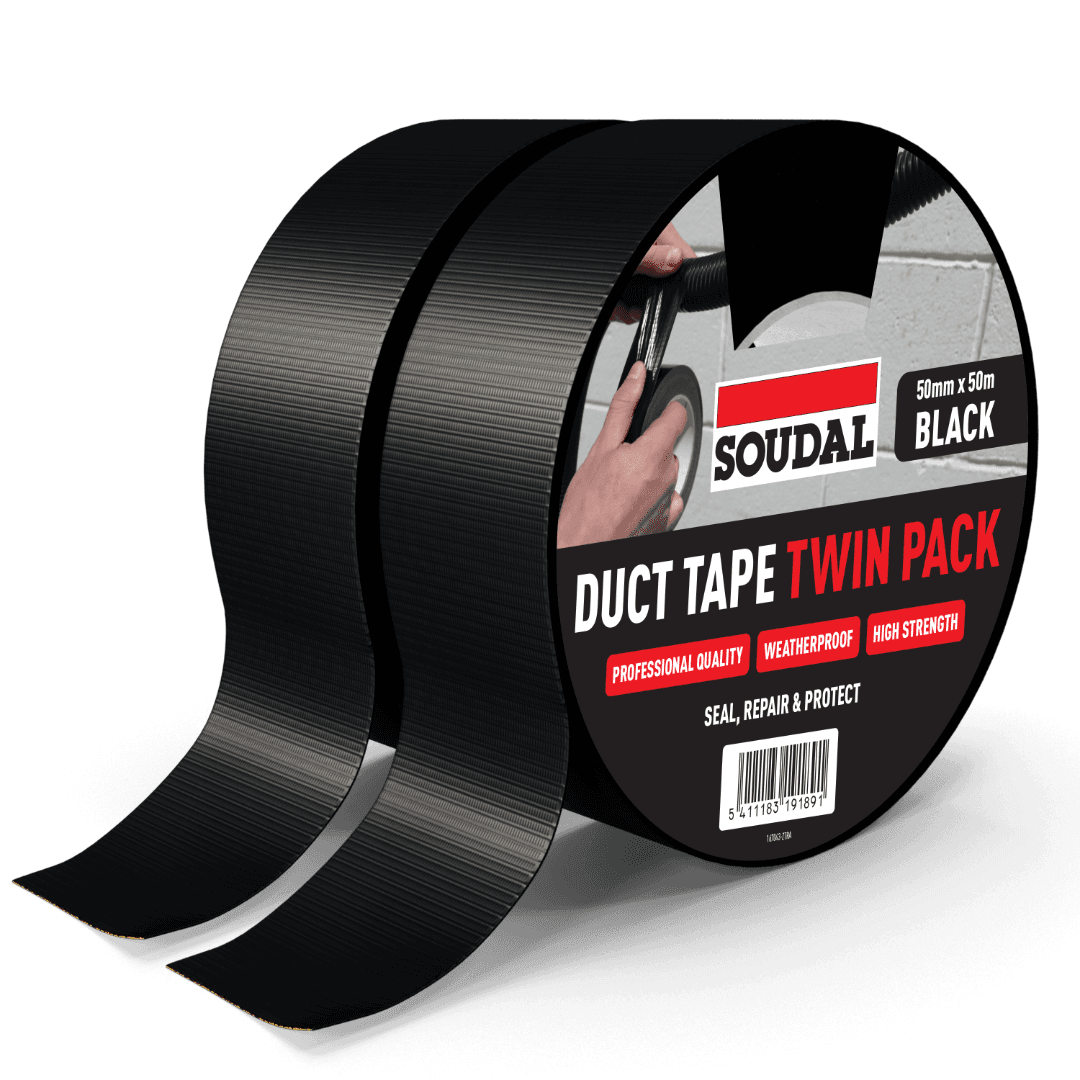Soudal Duct Tape - Twin Pack Black 50Mm X 50M (Twinpack) 167043