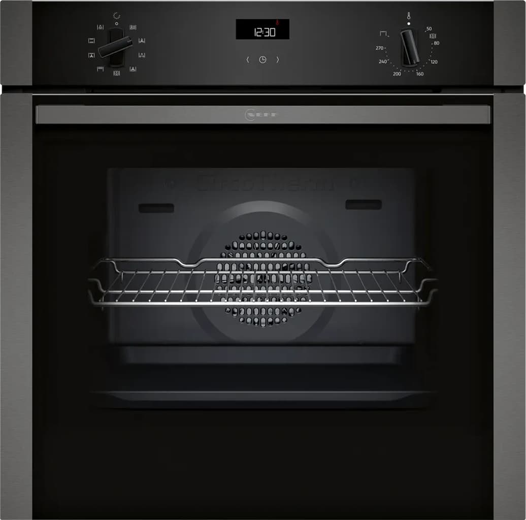 NEFF N50 Single Oven Black with Grey Trim - B1ACE4AG3B