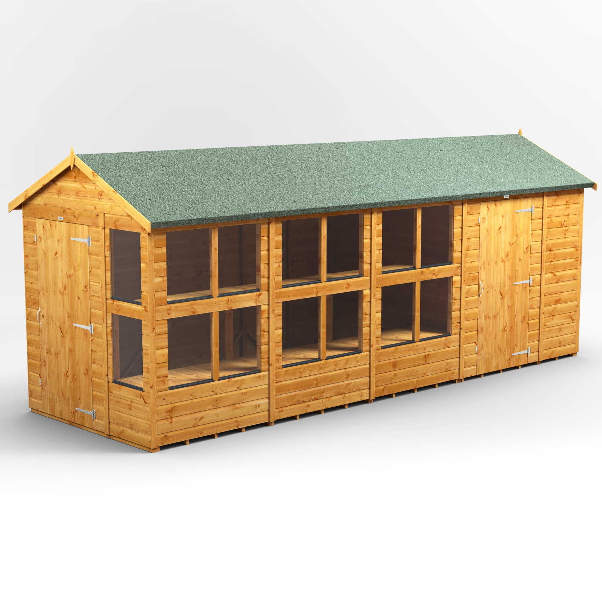 Powersheds 18 x 6 Power Apex Potting Shed With 6ft Side Store