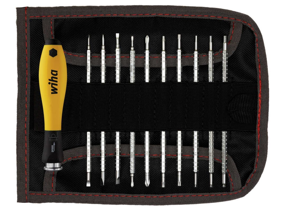 Wiha SYSTEM 4 SoftFinish® ESD Interchangeable Screwdriver Set, 12 Piece 31499