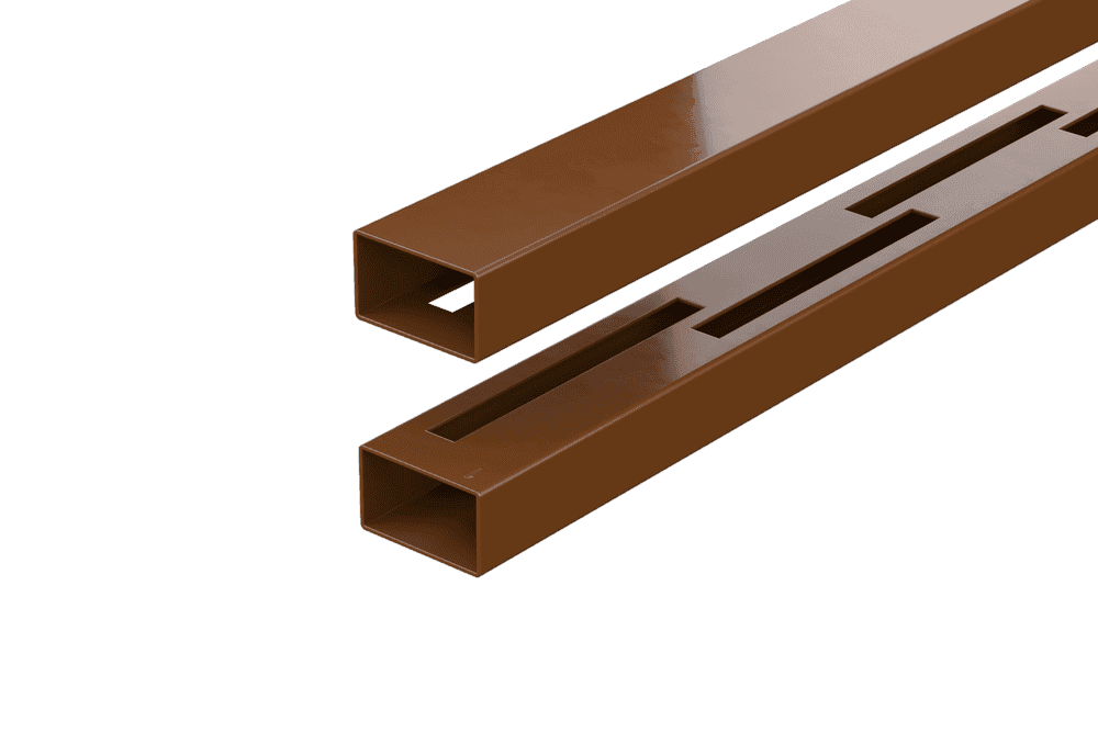 Durapost Vento Vertical Composite Fencing Rail - Up To 900mm Brown - Pack of 2