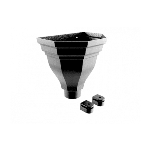 Cast Aluminium Round Merus Small Hopper - 63mm PPC Finish Black (9005 Leatherette)