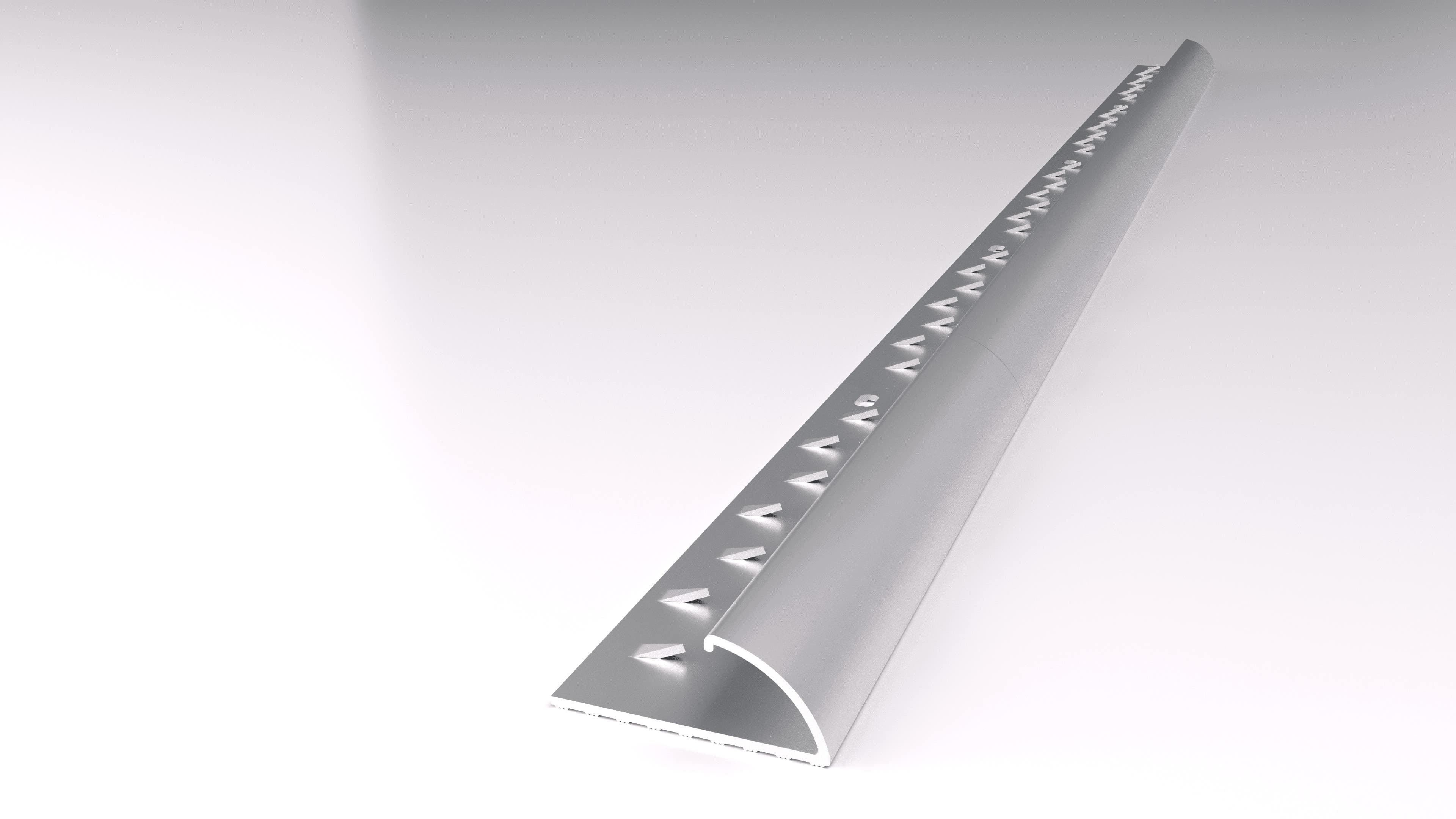 Single Carpet Edge Floor Trim - 900mm - Matte Silver