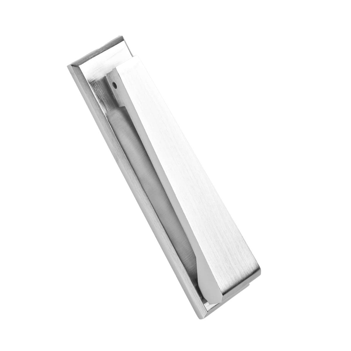 Contemporary Slimline Door Knocker - Satin Chrome - 40 x 165mm - Hardware Solutions