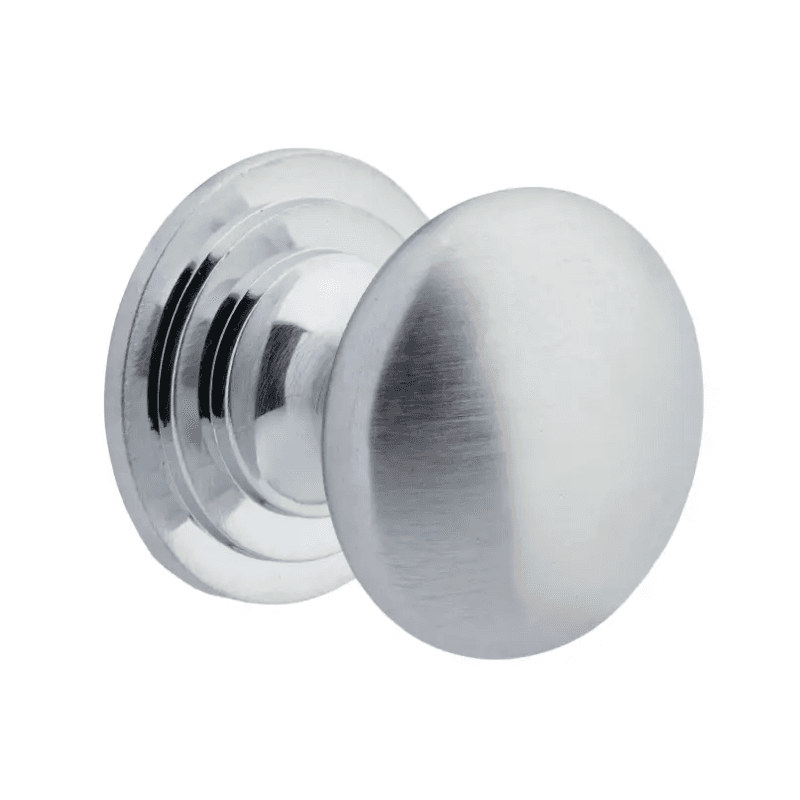 Bailey Rounded Cabinet Knob - 38mm - Satin Chrome - Elite Knobs & Handles