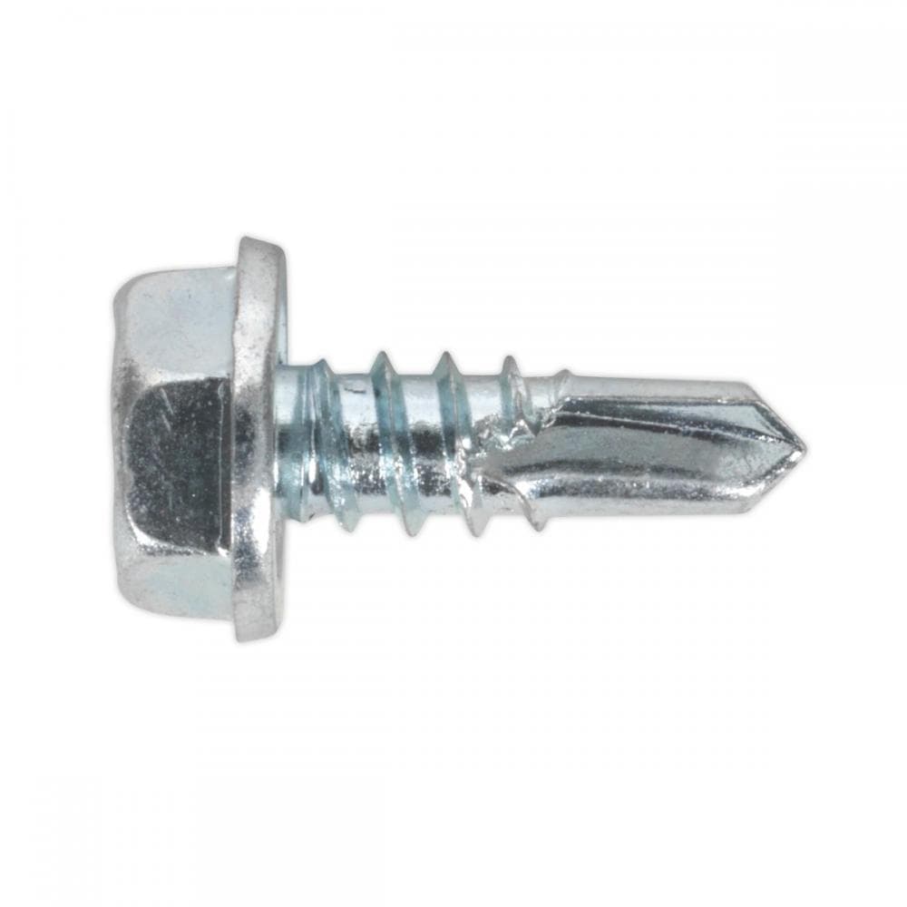 Sealey SDHX4813 Self-Drilling Screw 4.8 X 13Mm Hex Head Zinc Pack Of 100