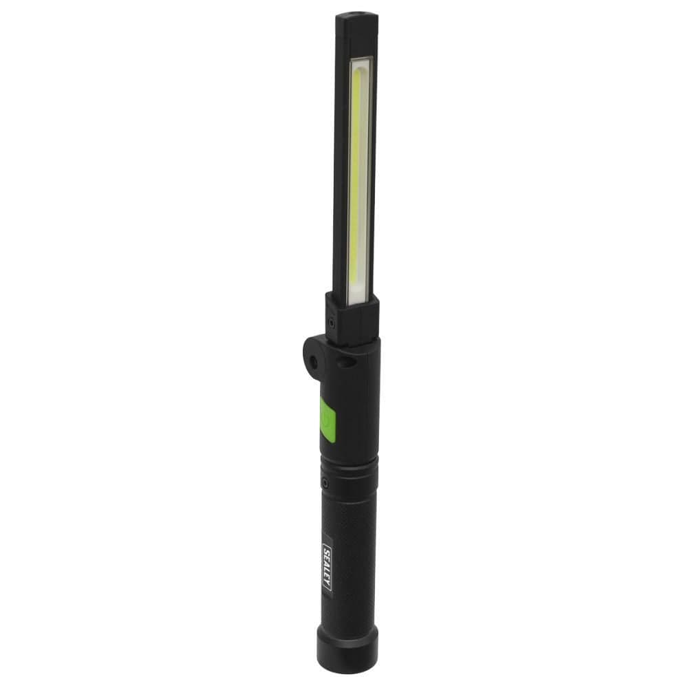 Sealey LED02G Rechargeable Aluminium Folding Pocket Light 2 Cob & 1 Smd Led