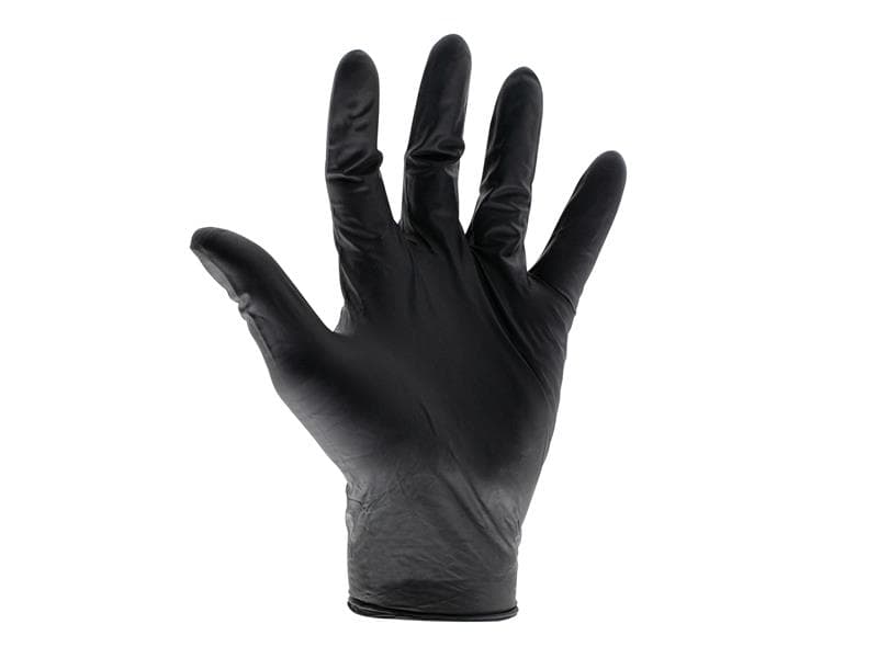 Scan Black Heavy-Duty Nitrile Disposable Gloves Xl (Box Of 100) KG-1101
