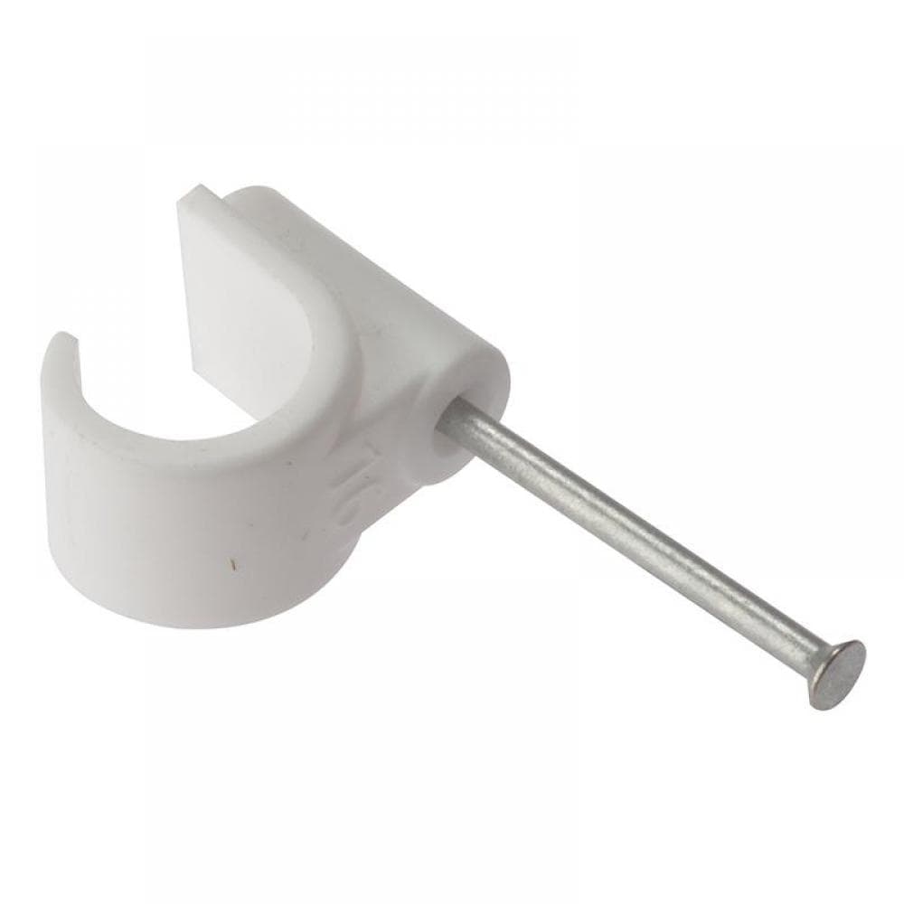 Forgefix PCMN22 Pipe Clip With Masonry Nail 22Mm Box 100