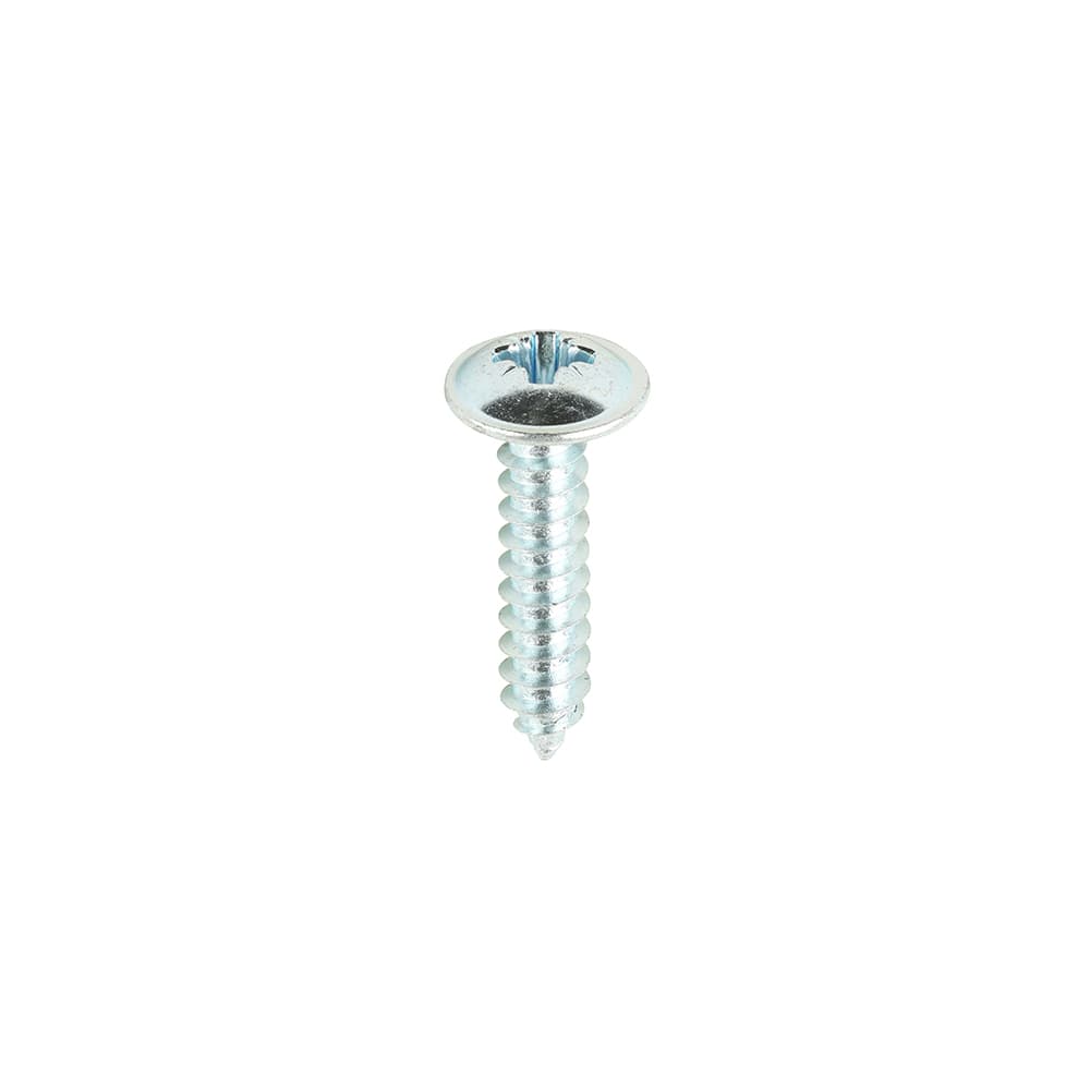 Timco Metal Tapping Screws - Pz - Flange - Self-Tapping - Zinc Box 200 00834CFAZS