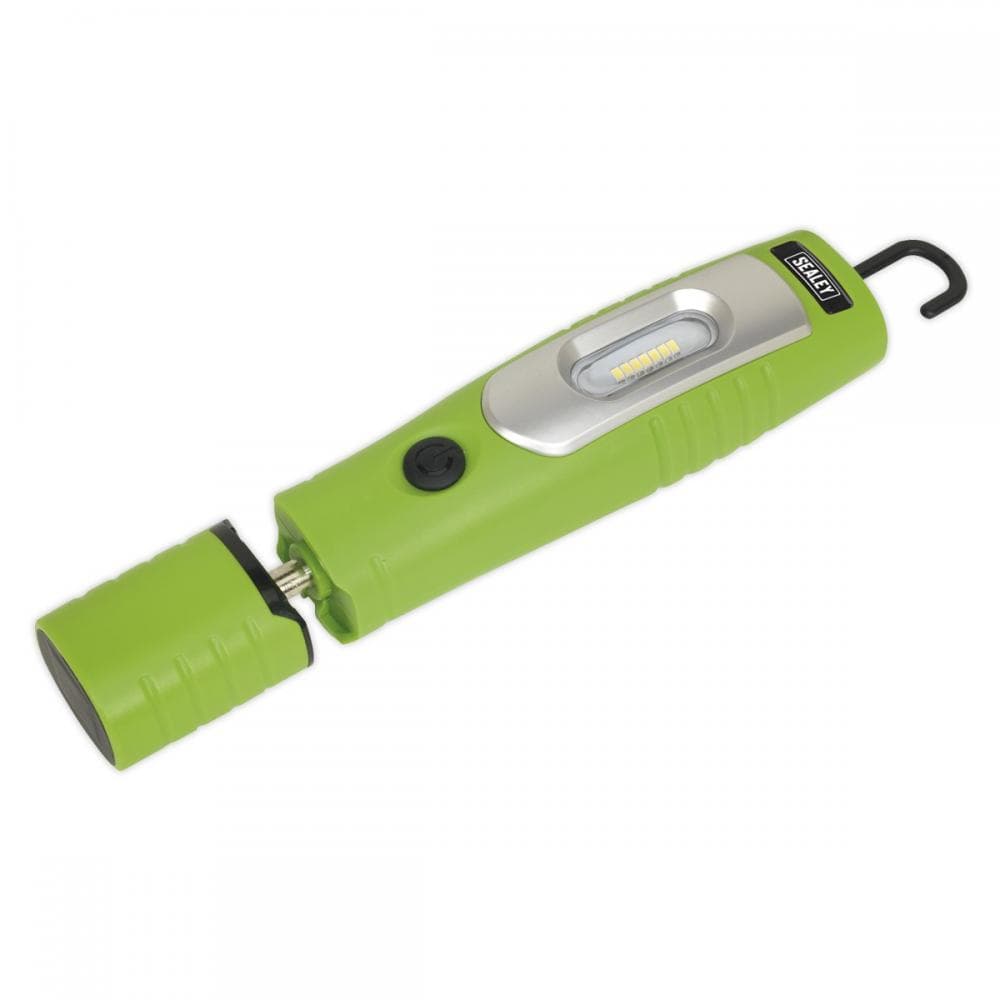 Sealey LED3602G Rechargeable 360° Inspection Lamp 4W & 3W Smd Led Green Lithium-Ion