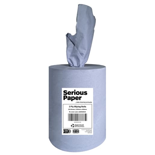 Fourstones Blue Paper Roll 3 Ply Centrefeed, Large