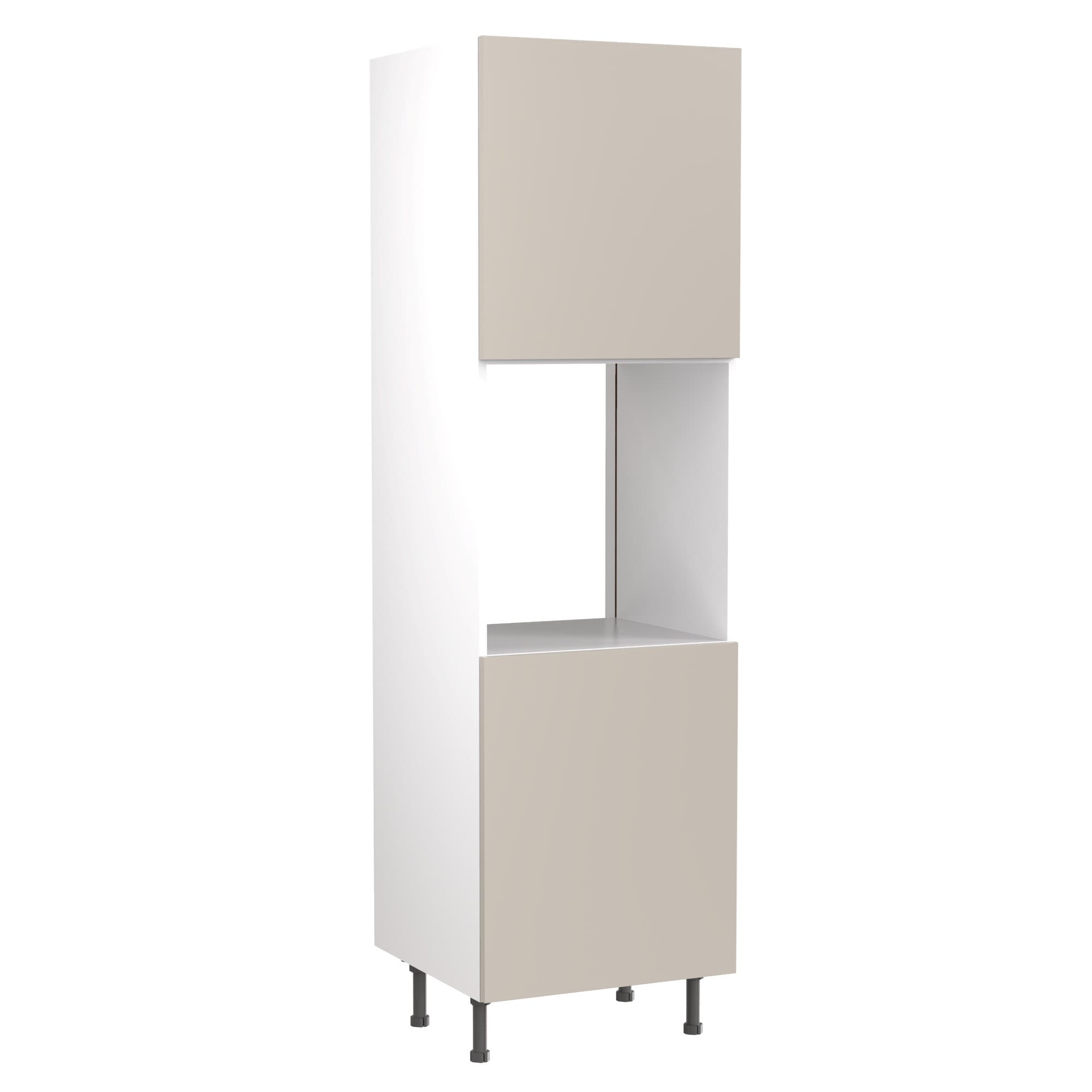Flatpack Single Oven Tower Shaker Ultra Matt Light Grey Slab 600mm - FKKH0731