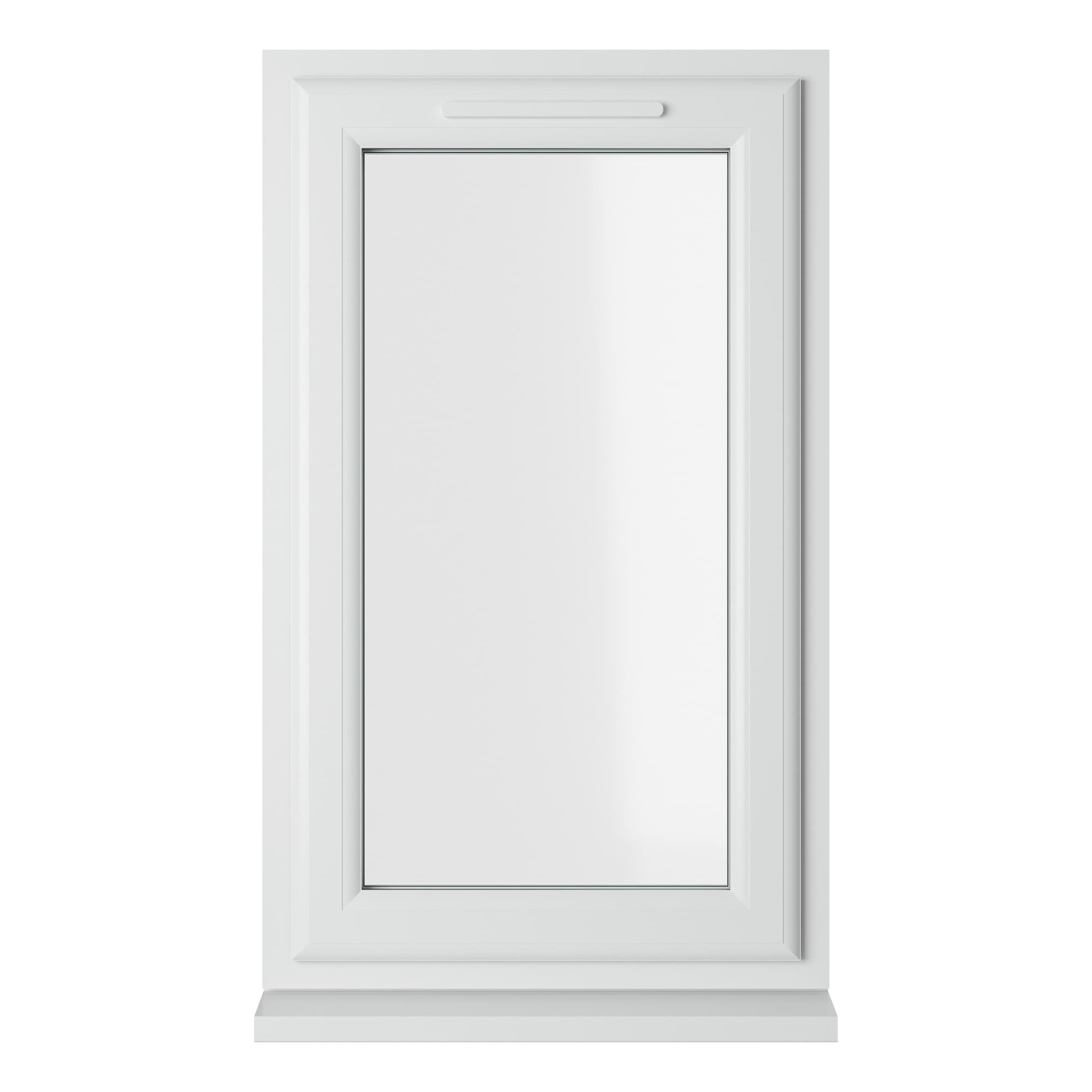Crystal Double Glazed uPVC Window White Right Hung 610mm x 1190mm Clear