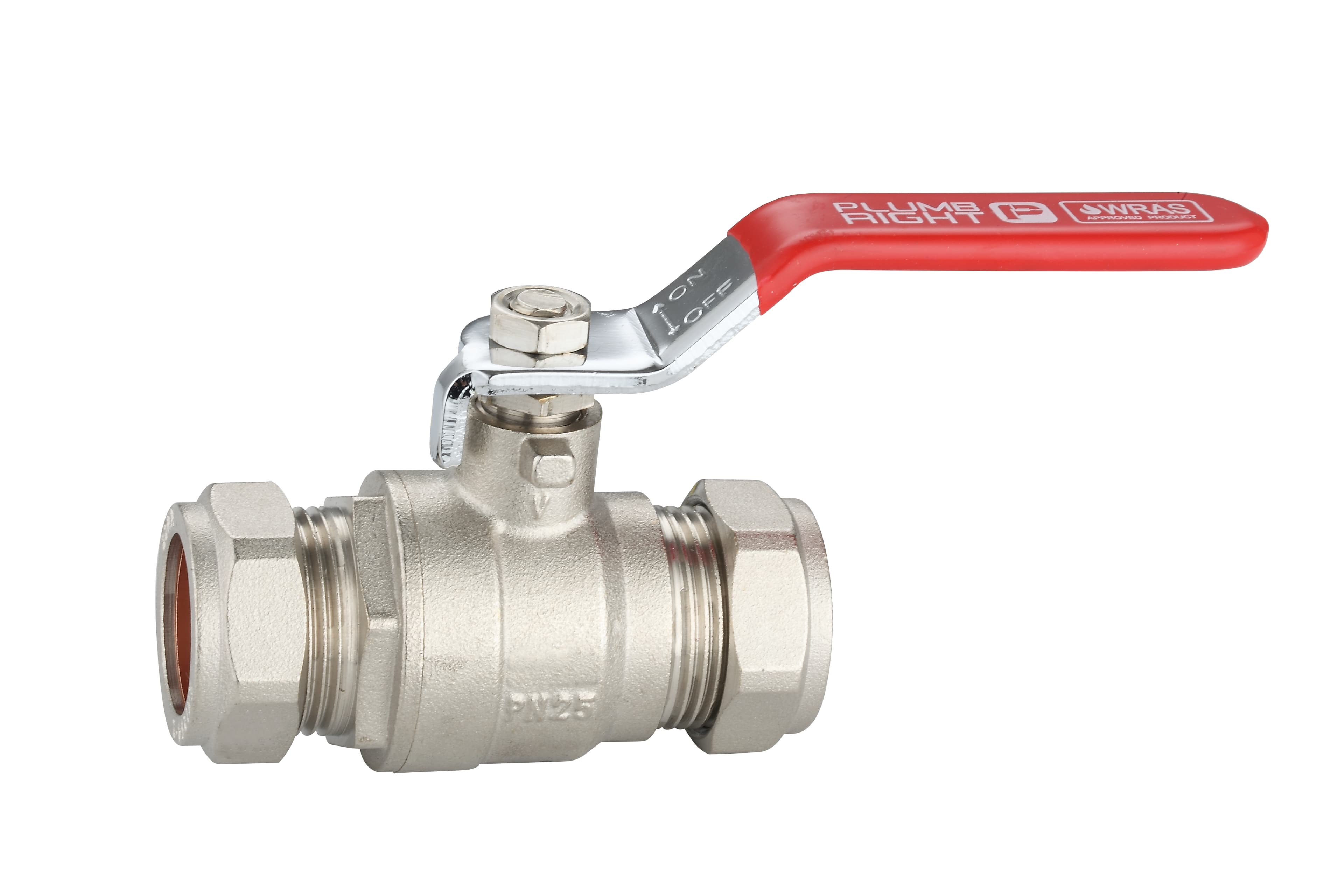 Red Handle Lever Ball Valve - 22mm