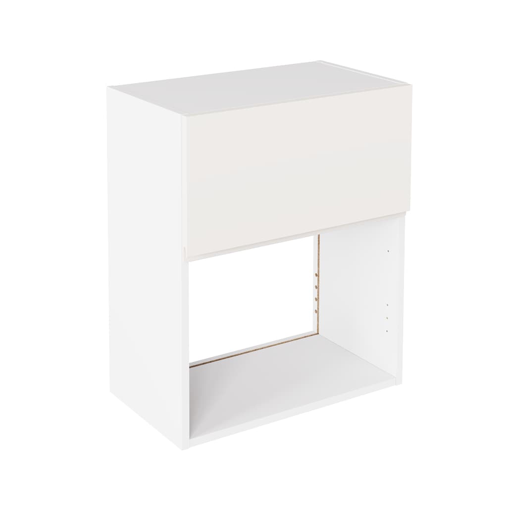 Flatpack 600 Microwave Wall Unit J-Pull Ultra Matt White