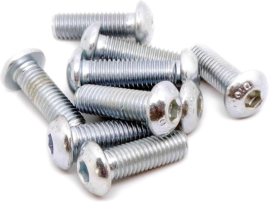 M8 Socket Button Screw Zinc Trivalent ISO7380