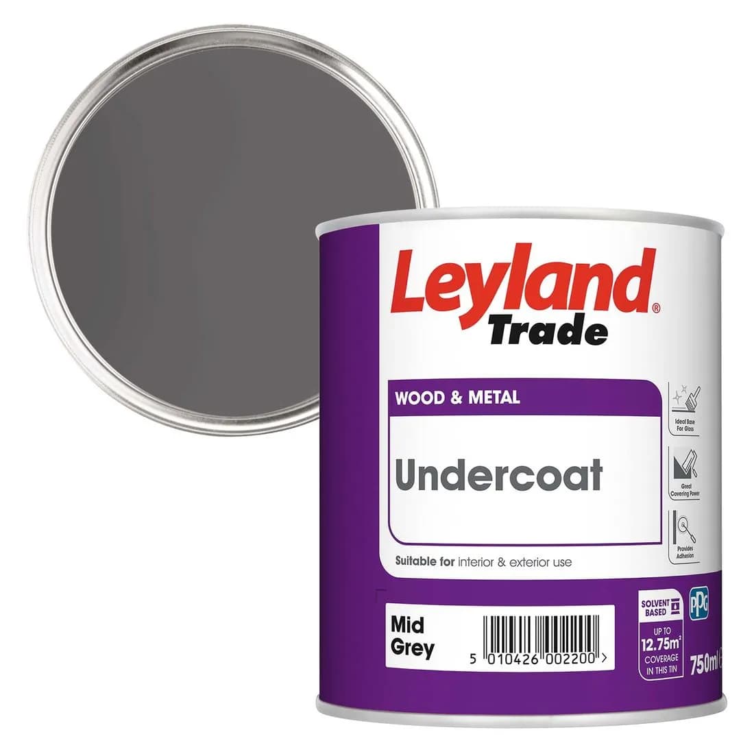 Leyland Undercoat Mid Grey 750Ml