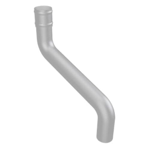 Cast Aluminium Round Downpipe 2 Part Swan Neck - 1000mm x 76mm PPC