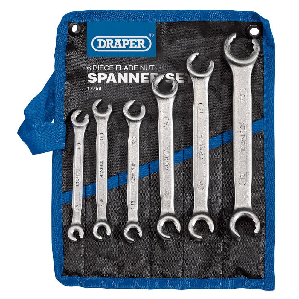 Draper 17759 Flare Nut Spanner Set (6 Piece) per set