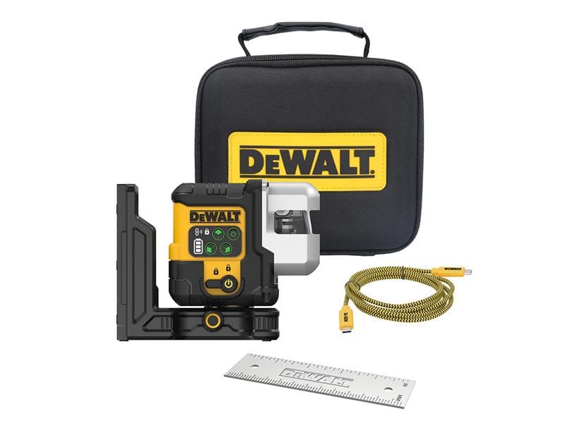 Dewalt Power Tools DCLE14301GB-XJ Dcle14301 Usb 3 X 180 Degree Green Beam Laser