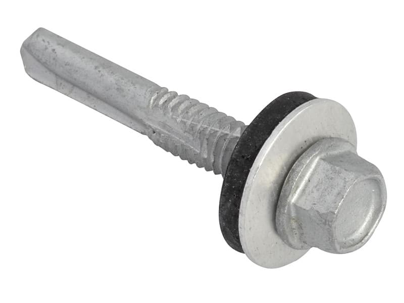 Forgefix TFHH5535 Techfast Hex Head Roofing Screw Self-Drill Heavy Section 5.5 X 35Mm Pack 100