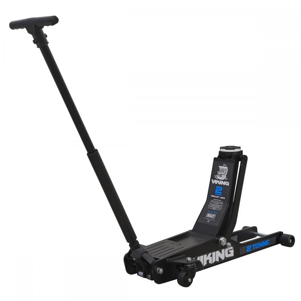 Sealey 2100TB Viking Low Profile Professional Long Reach Trolley Jack 2 Tonne With Rocket Lift