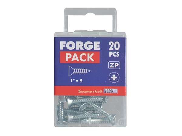 Forgepack FPSTCSK16ZP Self Tapping Screw - Countersunk - Zinc Plated 1in X 6 (Pack Of 30)