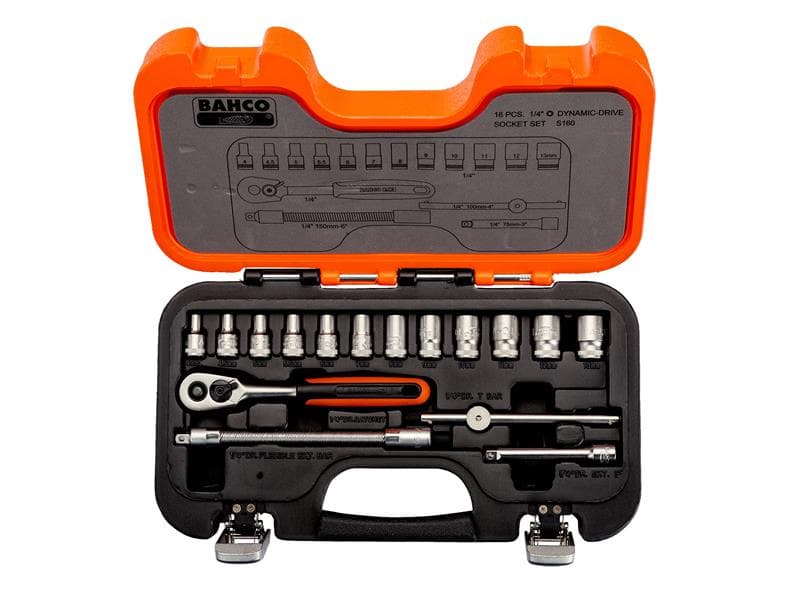 Bahco S160 S160 1/4In Drive Socket Set 16 Piece