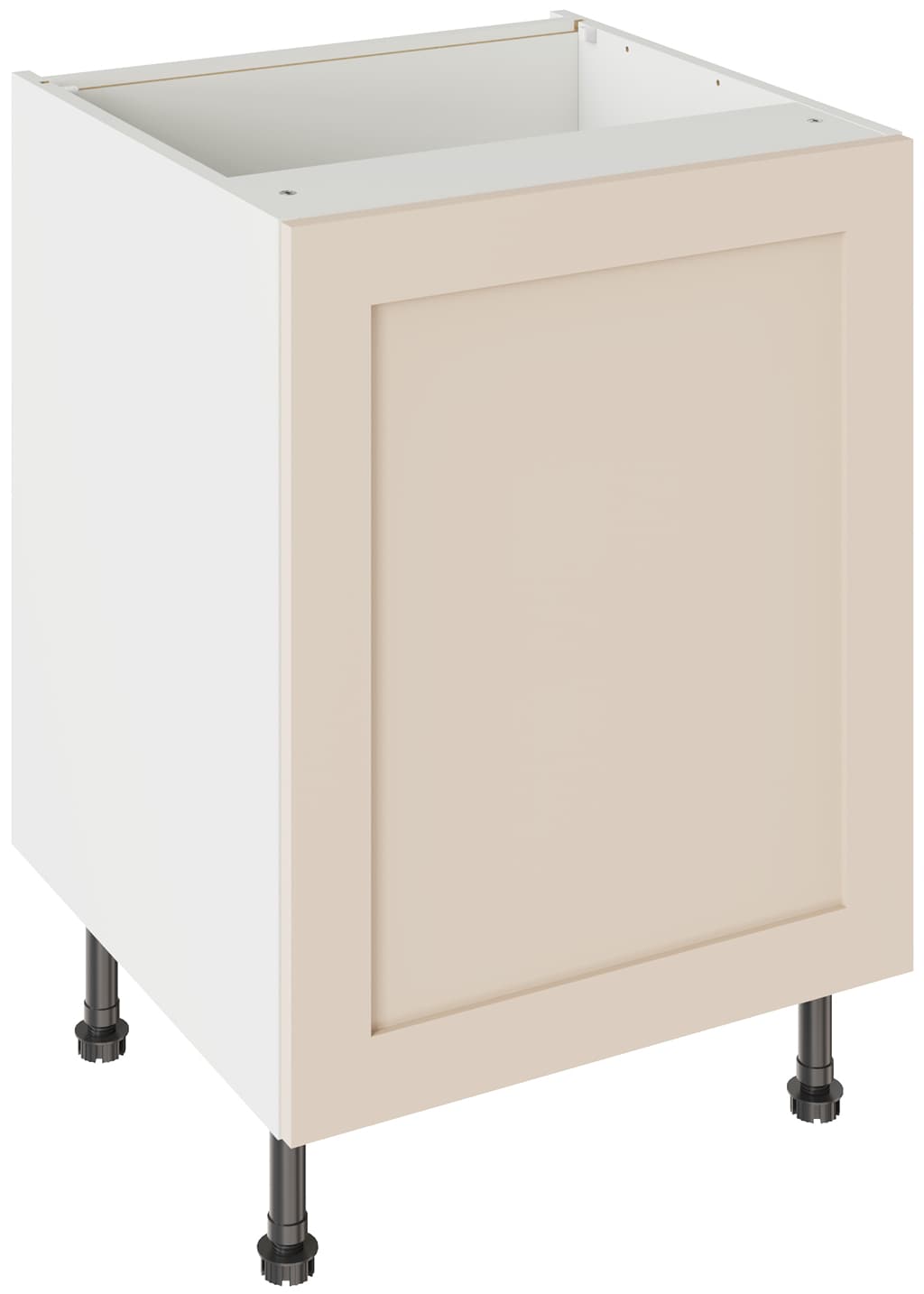 Kitchen Kit Flatpack Sink Base Unit Shaker Ultra Matt Cashmere 600mm - FKKH0635