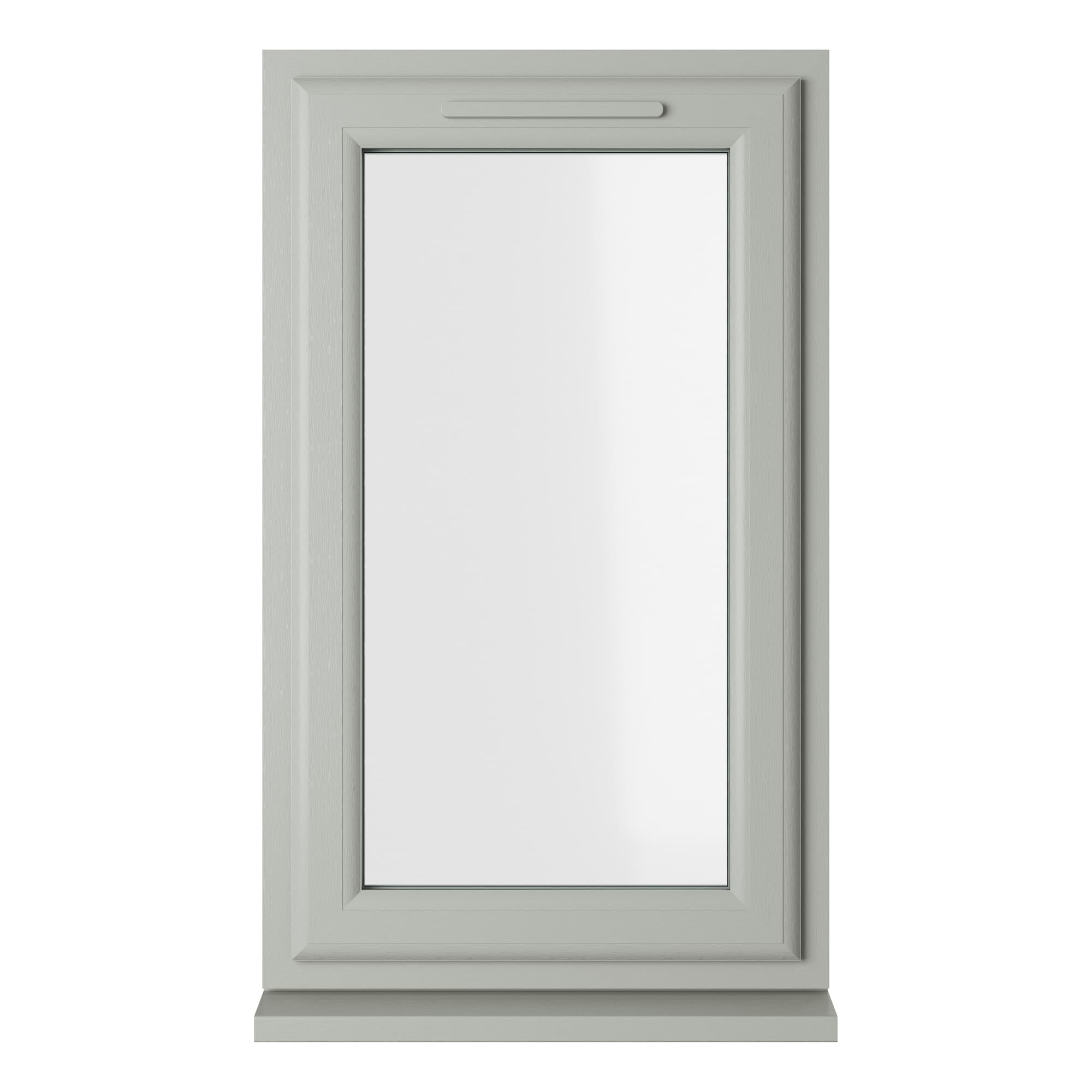 Crystal Triple Glazed uPVC Window Agate/White Top Hung 610mm x 1040mm Clear